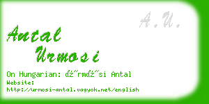 antal urmosi business card